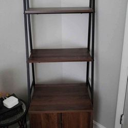 Ladder Shelf With Bottom Storage