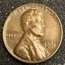 1961 No Mint Mark Lincoln Memorial Penny 