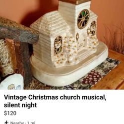 Vintage Christmas Musical Church 