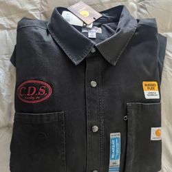 New Carhartt Rugged Canvas Fleece-Lined Shirt Jacket 