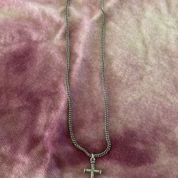 Silver Chain w/ Cross 