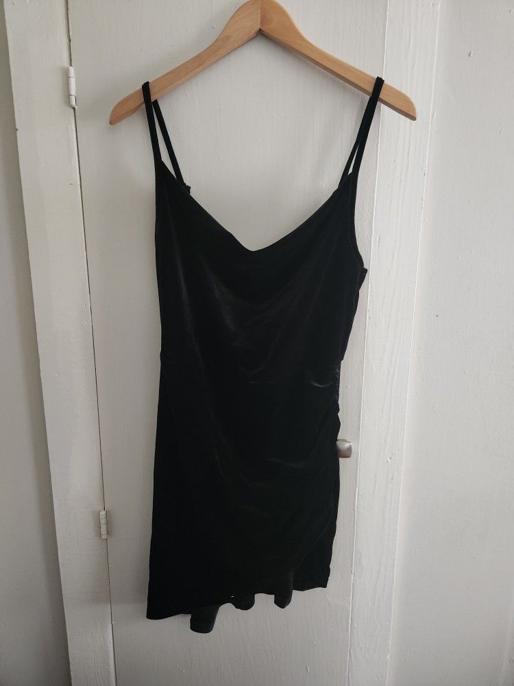 Double Crazy Black Mini Dress Size M