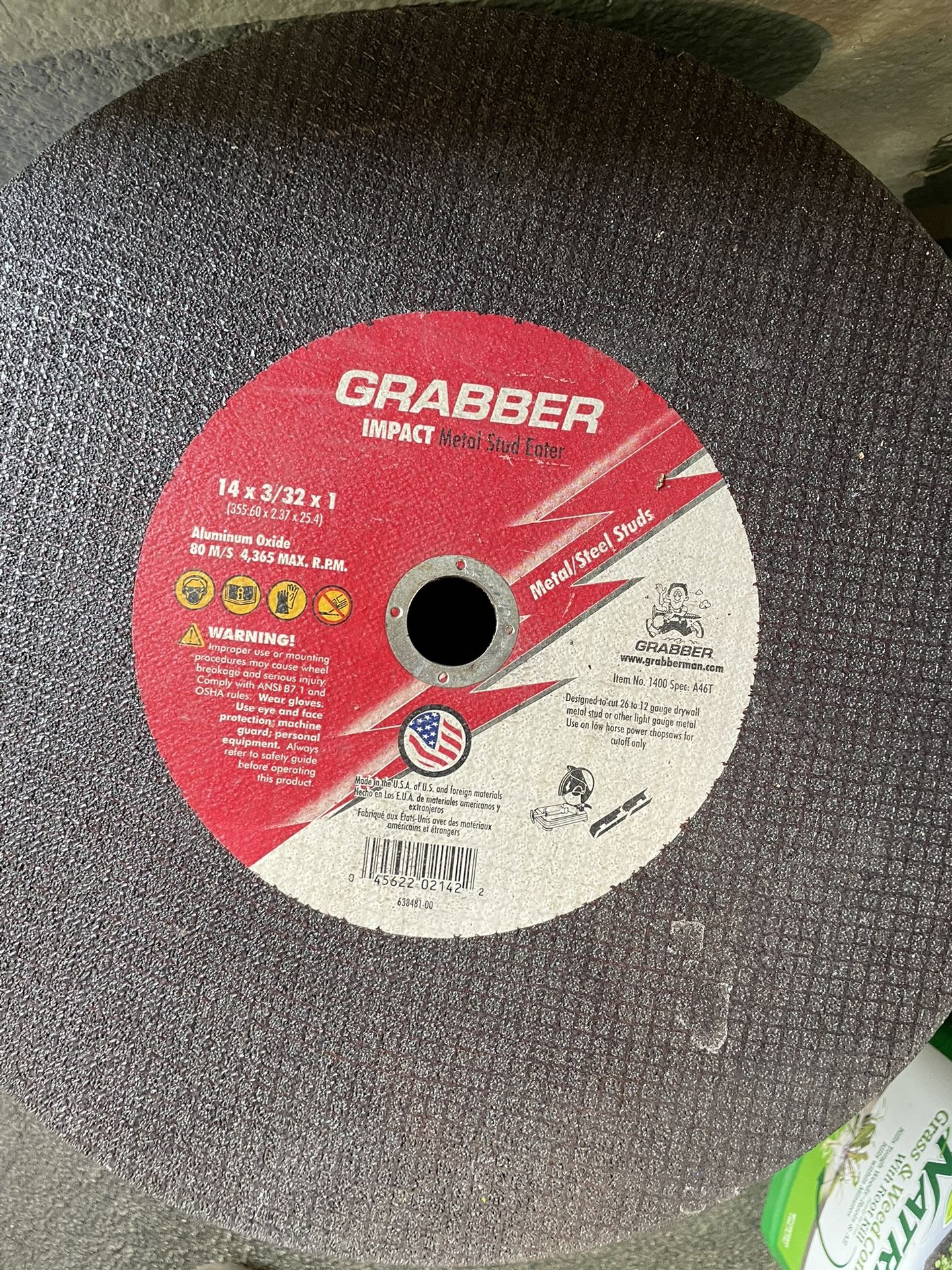 Grabber Chop Saw Blade Cut Off 10 Pack