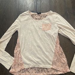 Junior Girls Peach Shirt Size Médium By Rue 21 #19