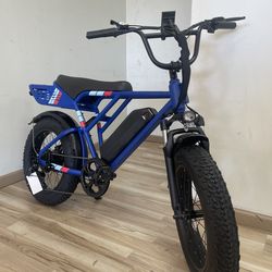 Jasion Electric Bike Retro Blue 31MPH ebike Financing! $50 Down
