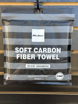 MaxShine Soft Carbon Fiber Towel 16”X16” 