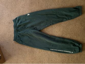 Blue/green playboy sweatpants size small