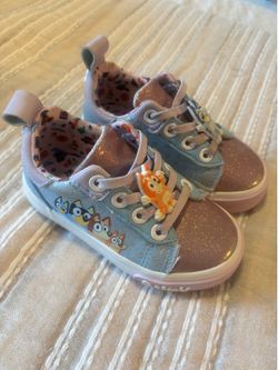 Toddler size 7 Bluey shoes