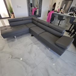✨GRAY LEFT SECTIONAL SOFA 