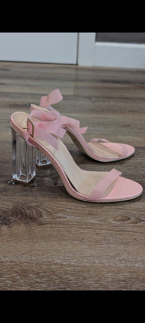 Candy colors transparent strappy women clear sandals crystal high heel buckle party shoes open toe