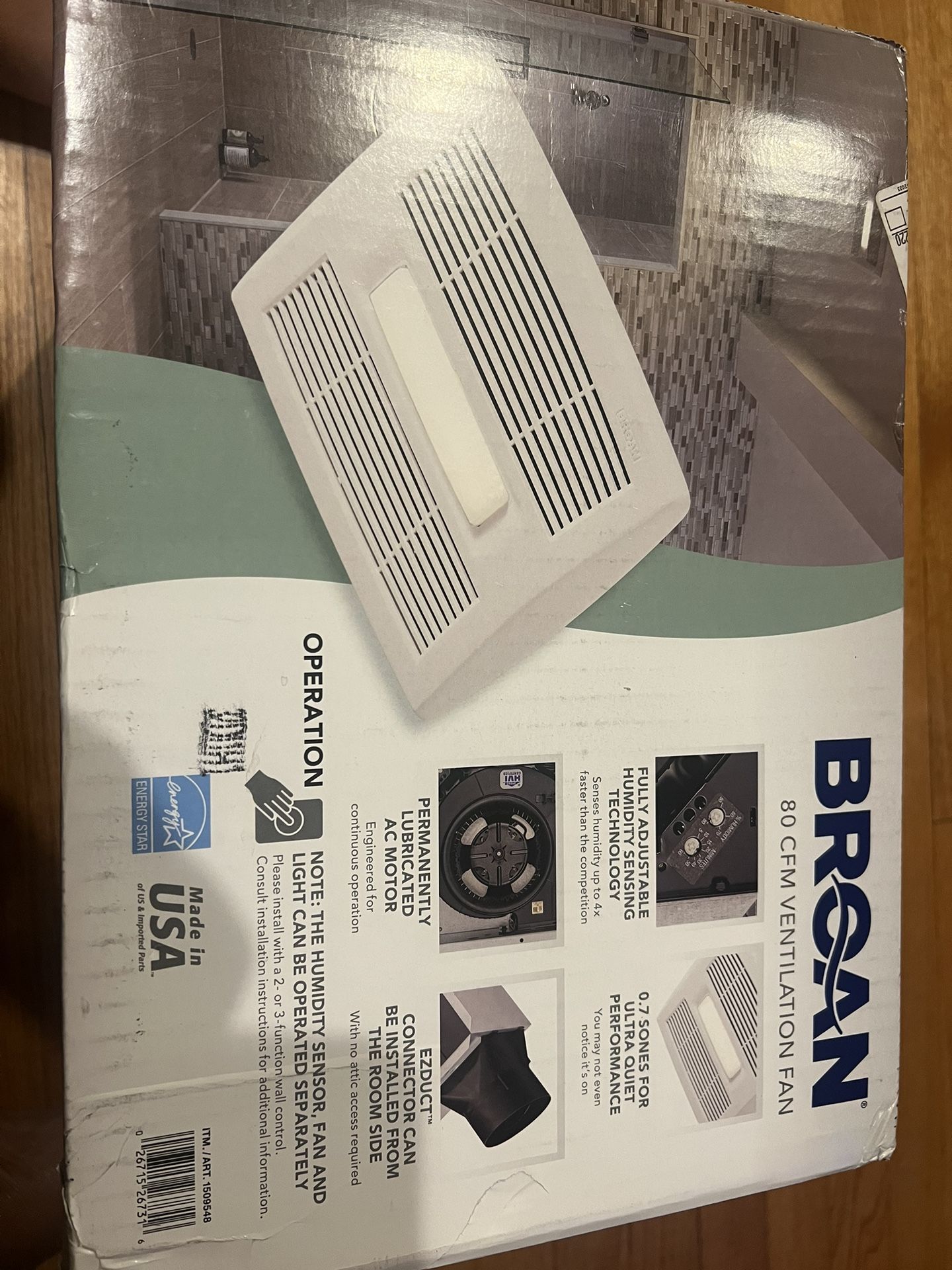 80 CFM Ventilation Fan