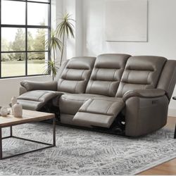 Mason Leather Power Reclining Sofa W/ Power Headrests