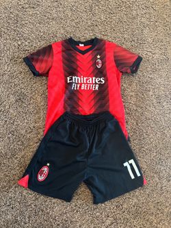 AC Milan Kids Soccer Jersey and Shorts Set