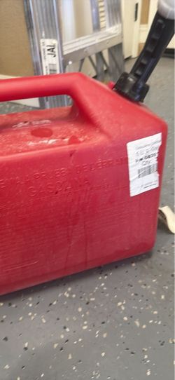 Red Plastic 5-Gallon Gas Can