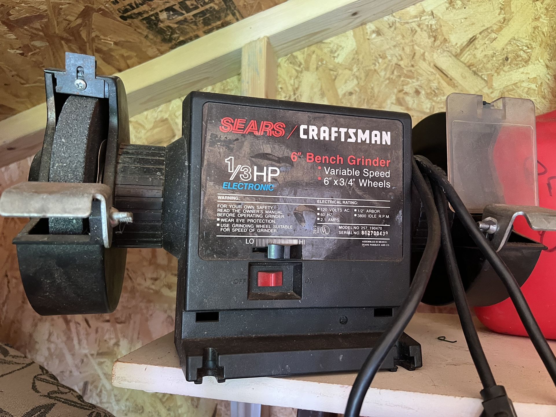 Craftsman Bench Grinder for Sale in Sugar Grove, IL OfferUp