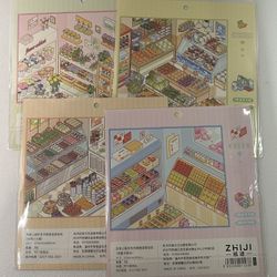 Cute 3D Scene Sticker Sets – Kawaii Mini Rooms, Shops & Seasonal Scenes (Bundle