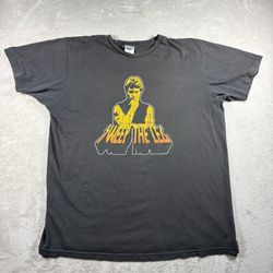 Vintage Karate Kid Cobra Sweep The Leg Men’s XL Faded Black T-Shirt Y2K#6A