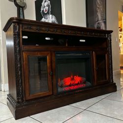 Solid Wood Fireplace 