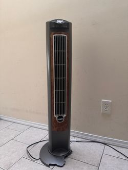 Moving Sale! Everything must go by June 15: Lasko Ion Tower Fan w/ Ionizer, 4hr Timer, Oscillating Gray/Brown Woodgrain