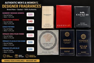 Designer Fragrance Bundle – Versace, Gucci, Burberry, Coach