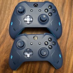 Xbox Sport Blue Controllers