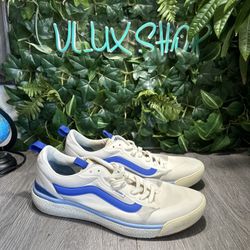 Vans Mens Ultrarange Exo White Blue  Skate Casual Shoes Sneakers Size 12