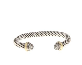 18k David Yurman classic cable bracelet w/diamond
