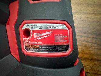 Cordless  Milwaukee random orbit sander