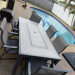 Outdoor 6 dining table set