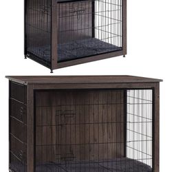 DWANTON Dog Crate Furniture With Cushion