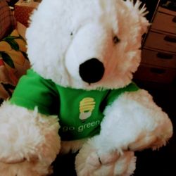 New Soft 12" Plush Polarbear With Shirt