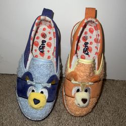 Bluey Toddler Kids Fleece Slip-On Sneakers (Size 12)