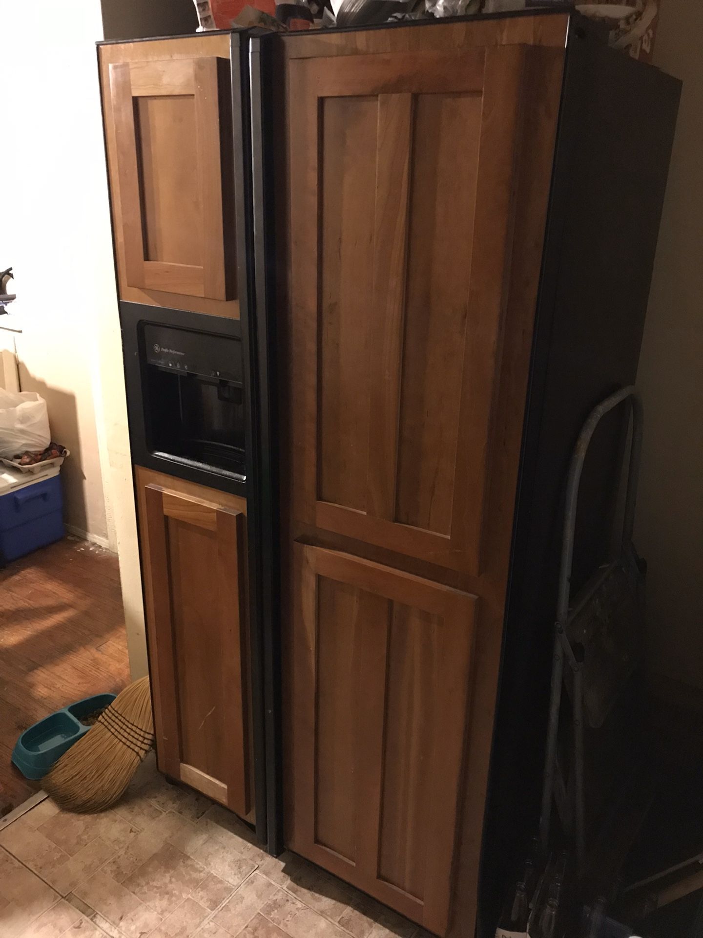 Wood panel Refrigerator