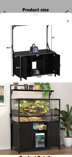 Reptile Hutch / Stand Gently Used STAND AND BACK SHELF ONLY