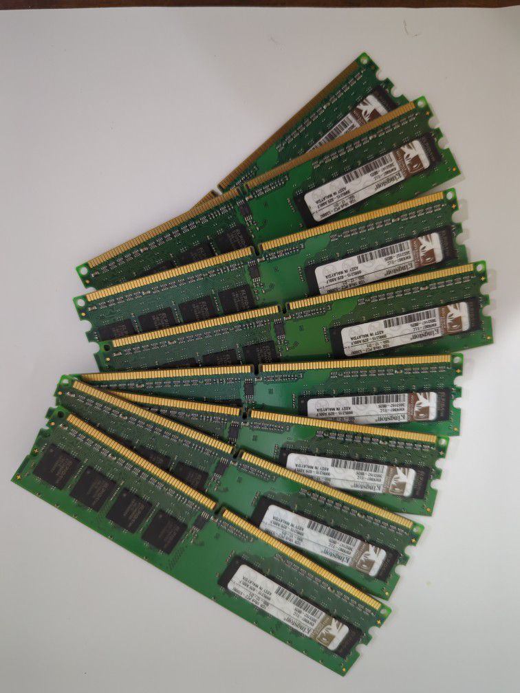 8GB Kingston DDR2 667Mhz PC2-5300U (8x 1GB Sticks)