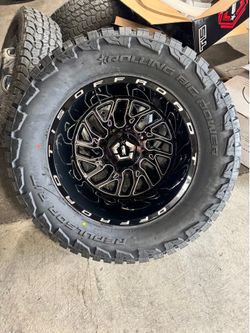 🔥 20” TIS 544BM Dually Wheels and Tires 35”  8x6.5 8x165.1 Ram 3500 Chevy GMC 3500 Old