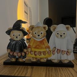 Happy Halloween Teddy Bear Sign