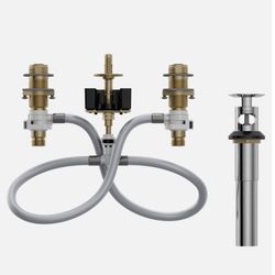 Moen Rough In Widespread Lavatory Valve With  Drain Assembly 9000 69000
