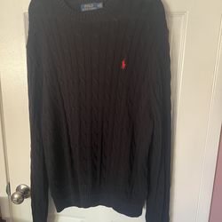 Ralph Lauren men's knitted sweater, size XL XXL, black