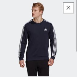 cozy navy blue adidas sweater size medium new 