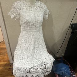 White Forever 21 Dress Sz Medium