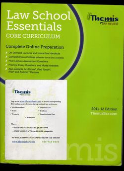 Themis Bar Review Law School Essentials Core Curriculum 2011–12 Paperback — Bar Exam Study Guide