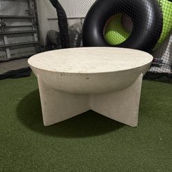 White Lava Rock Stone Coffee Table 30in