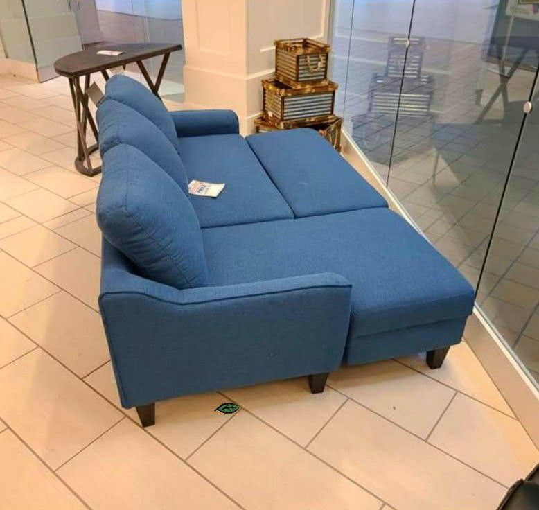 Jarreau Blue Sofa Chaise Sleeper