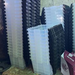 12 Gallons Storage Bins Clear $8 Each