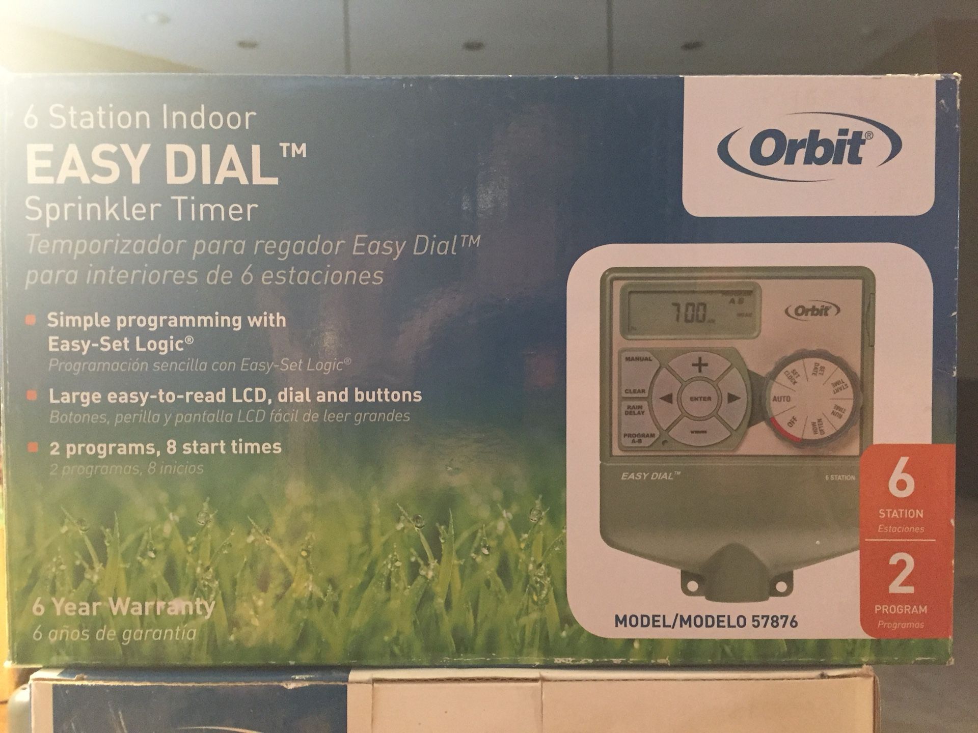 Orbit 6 Station indoor easy dial sprinkler timer