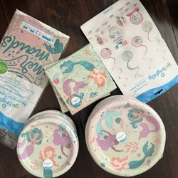NEW Go Brightly Mermaid Themed Party Supplies
