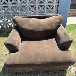 Brown couch And Chair 
