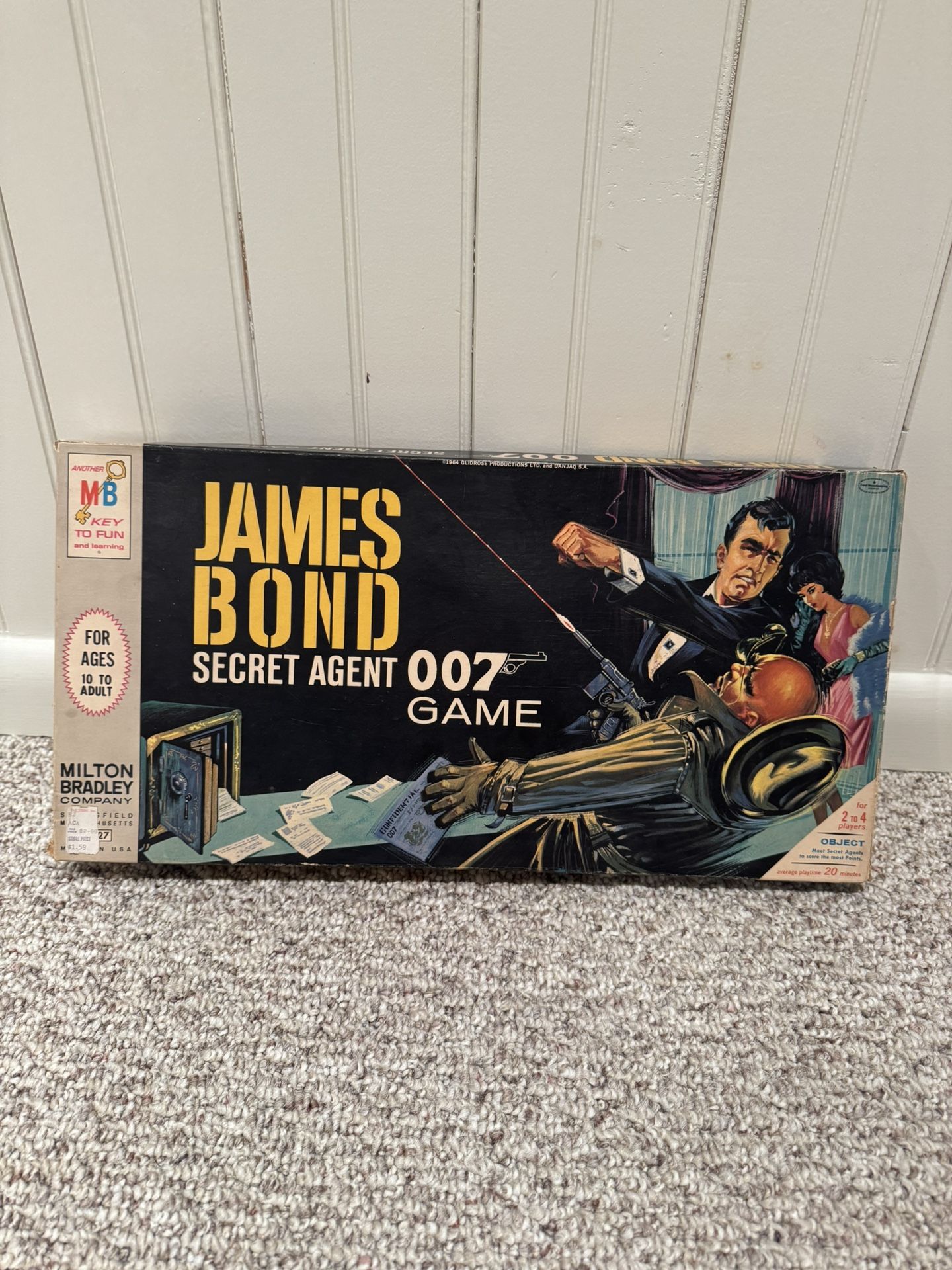 Vintage 1964 James Bond Secret Agent 007 Board Game 1964 Milton Bradley
