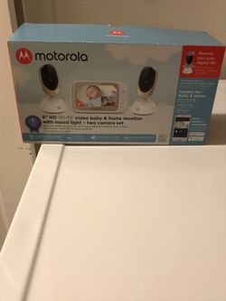5” HD Wi-FI Video Baby And Home Monitor With Mood Light Two Camera Set